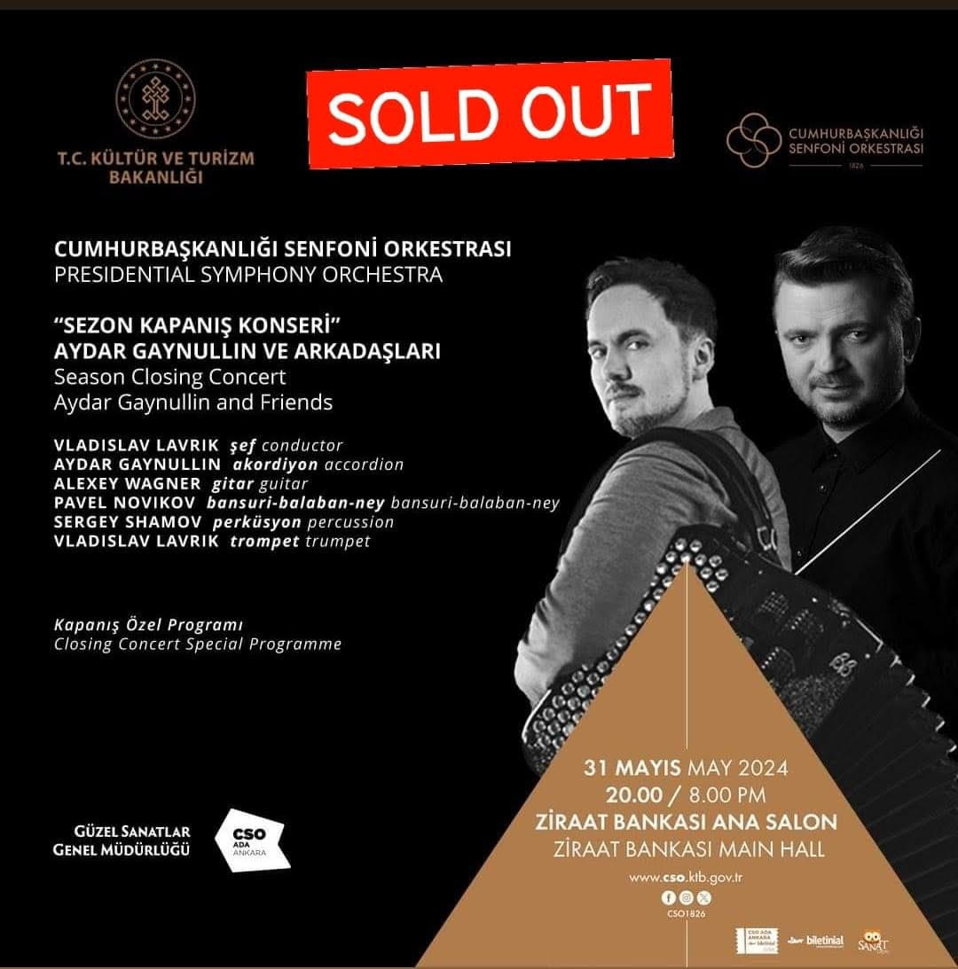 Vladislav Lavrik and Aydar Gaynullin with the Presidential Symphony Orchestra of Turkey